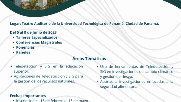 X Jornada de educación en percepción remota y sistemas de información geográfica de Centroamérica y el Caribe